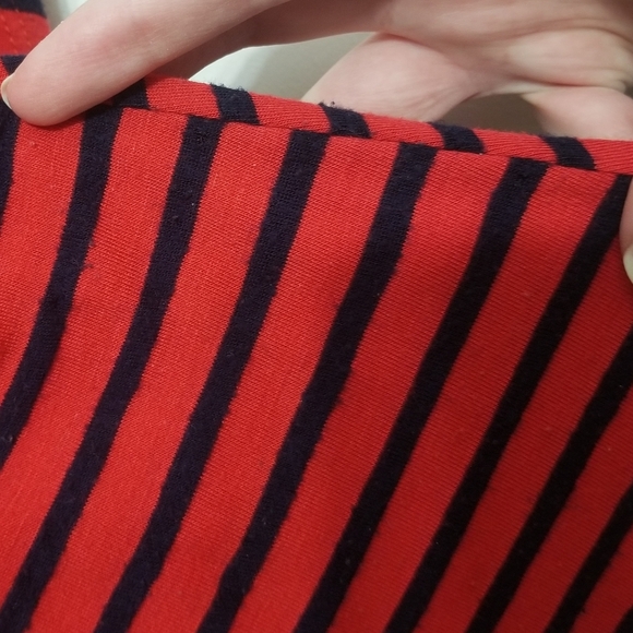 Lacy backed striped dress, tagless, please read - Picture 4 of 5